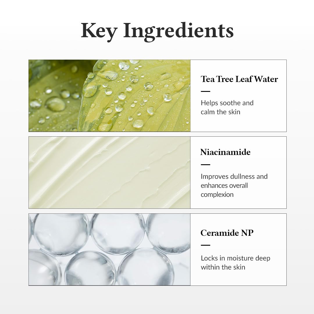 345 Crema Facial Premium 50 ml | Fórmula Coreana Vegana con Árbol de Té y Niacinamida