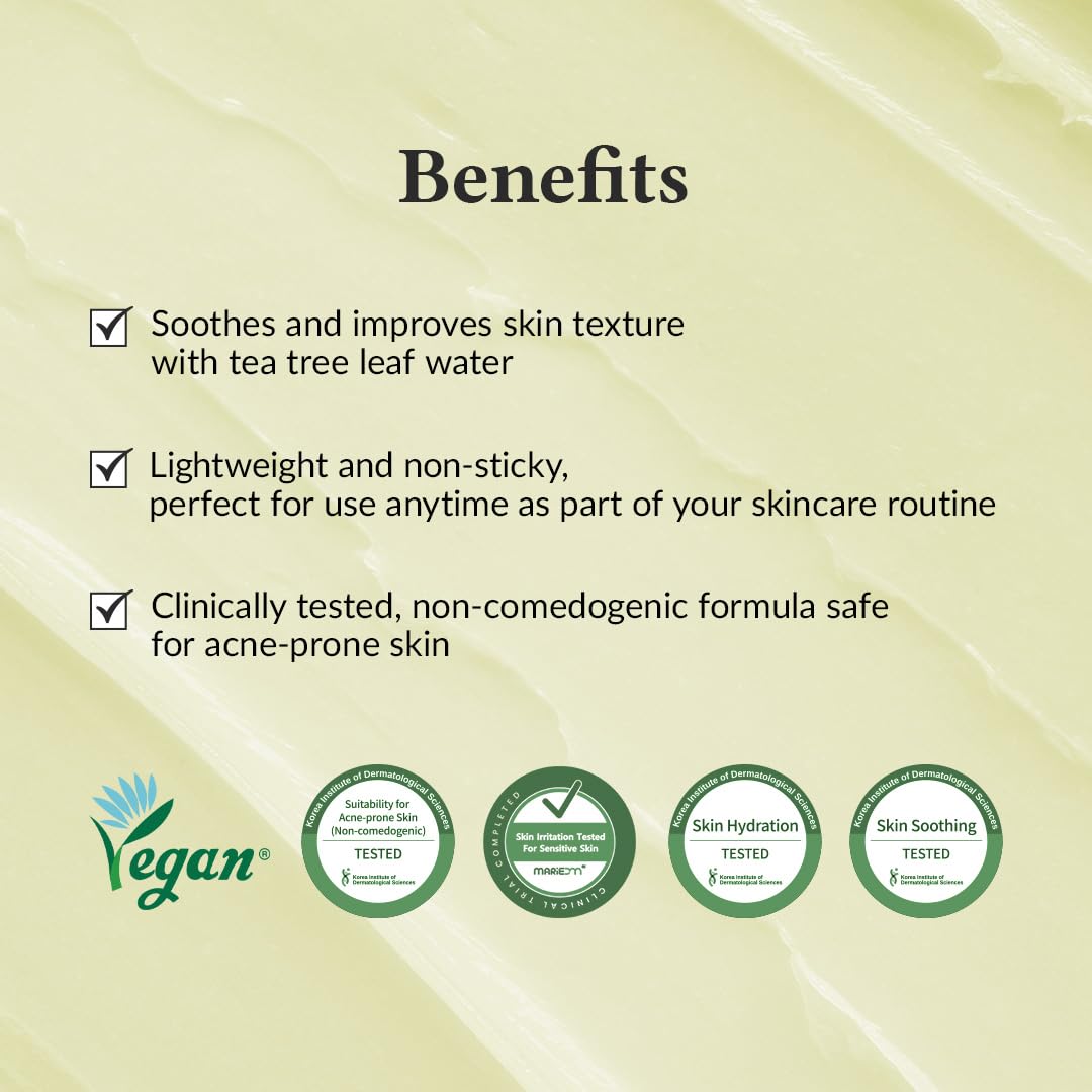 345 Crema Facial Premium 50 ml | Fórmula Coreana Vegana con Árbol de Té y Niacinamida